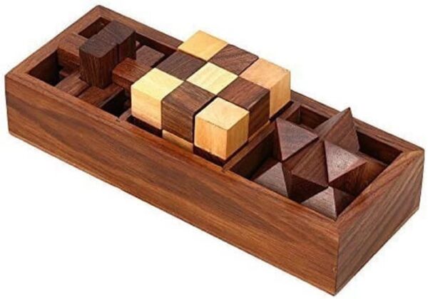 3 IN 1 Wooden Puzzle Game, Indoor Game