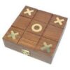 Nagina India Craft Wooden Tic Tac Toe Game with Glass Top (Brown, Medium)5X5X2 Inches Brown - Image 4