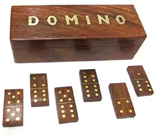 Nagina India Craft Wooden Dominos Game Indoor/Outdoor Game/ Decorative Item for kids & adults pack of 1