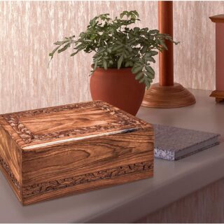 Wooden Urn Box for Human ashes