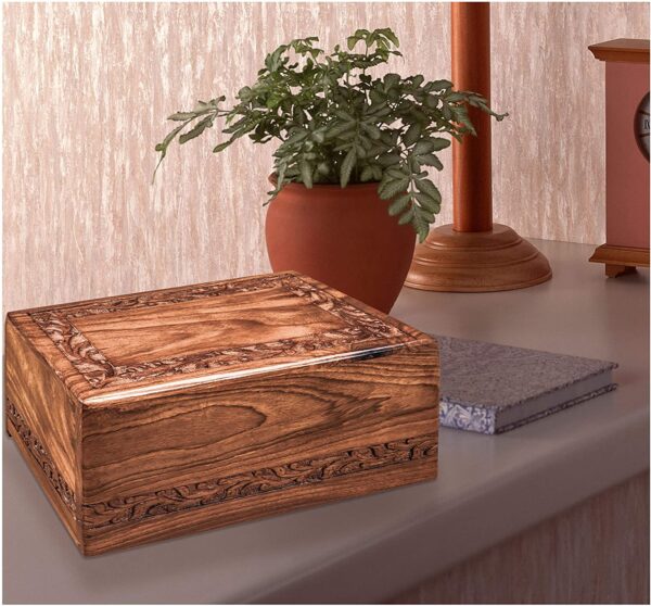 Wooden Urn Box for Human ashes