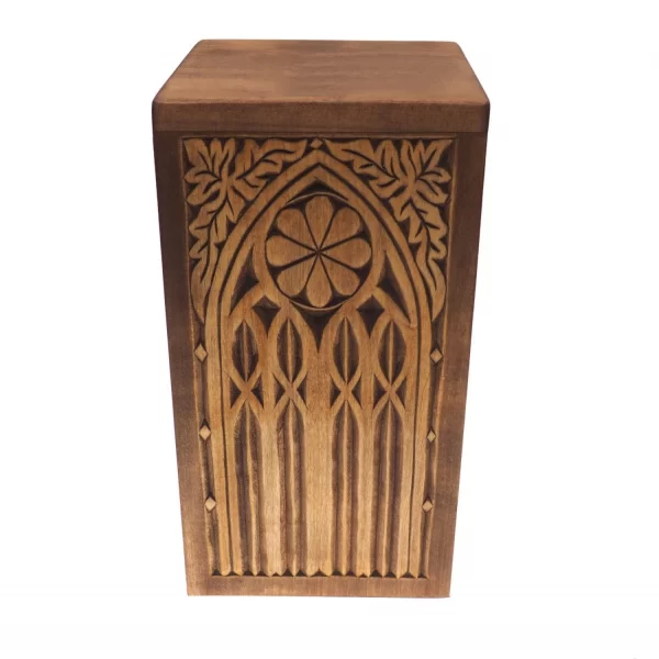 Wooden Cremation Urn Box for Human Ashes | Brown - 10" Inches