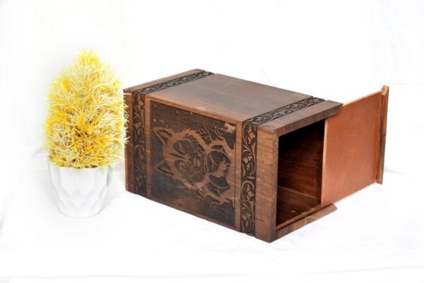 Handcrafted Loving Pet Design Solid Rosewood Urn Box for Human Ashes I Cremation Wooden Urn Box - Image 2