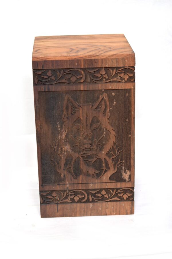 Handcrafted Loving Pet Design Solid Rosewood Urn Box for Human Ashes I Cremation Wooden Urn Box - Image 4